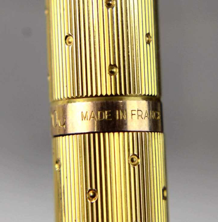 vintage-parker-75-perle-golden-fountain-pen-and-ballpoint-pen-14Karat-solid-gold-M-nib