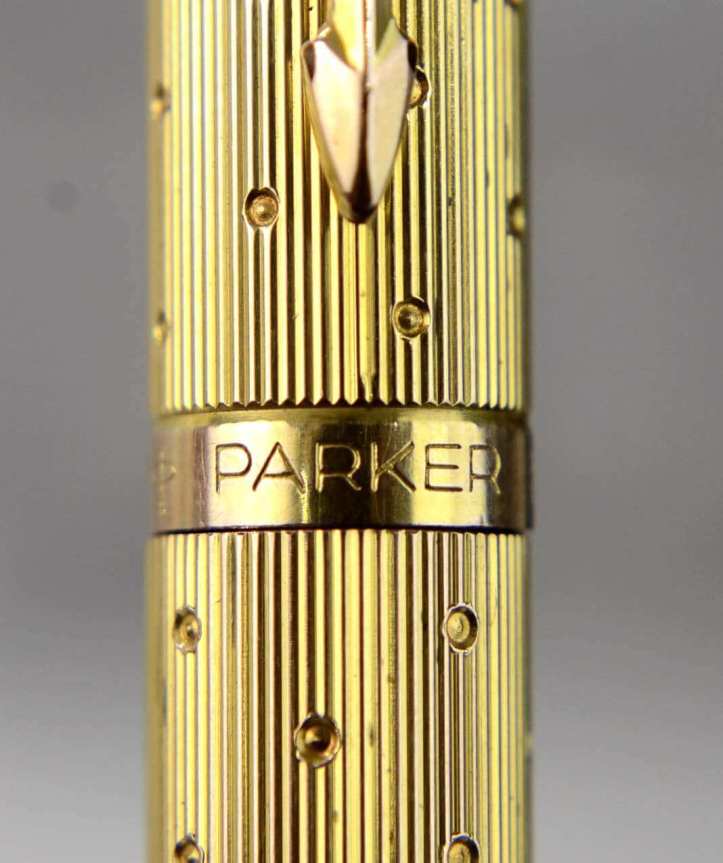 vintage-parker-75-perle-golden-fountain-pen-and-ballpoint-pen-14Karat-solid-gold-Medium-nib